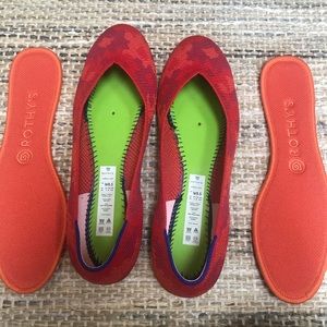 SOLD Rothy’s Size 8.5 Red Botanicamo Flats